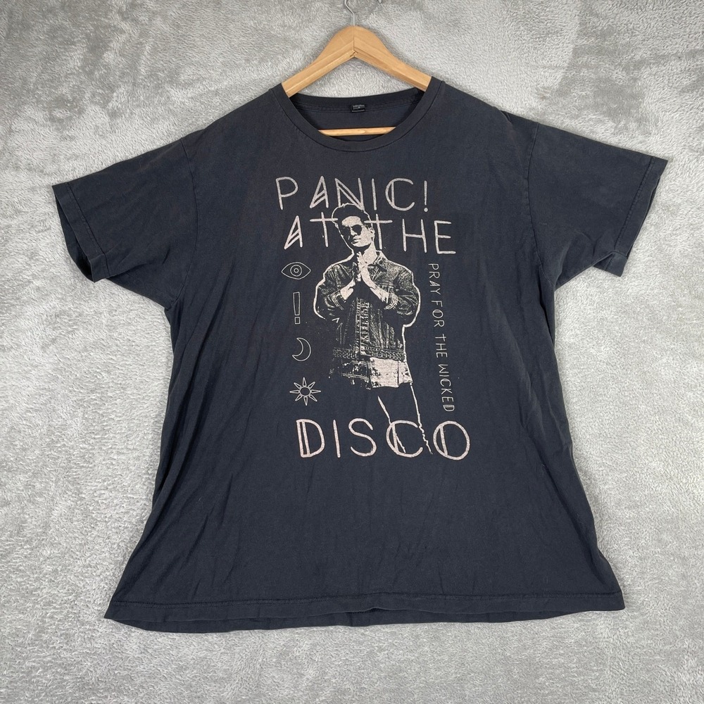 Panic At The Disco T Shirt Mens XL Black Pray For The Wicked Tour 2019 Band Tee